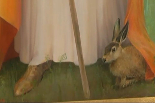 Saint Martin and the rabbit